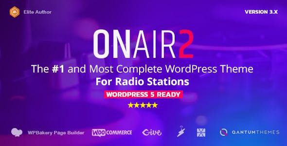 Onair2 v5.2.1 – Radio Station WordPress Theme-艾瑞资源网